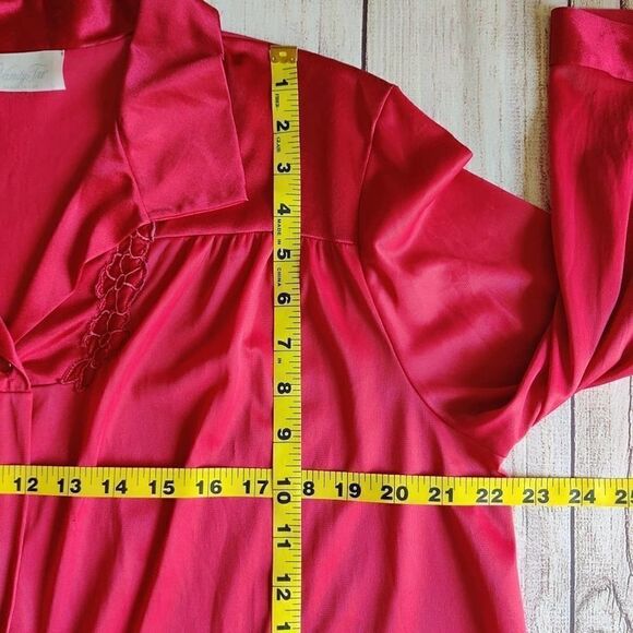 Vintage 60s Vanity Fair button front nightgown L - Picture 5 of 8